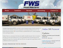 Tablet Screenshot of freedomwasteservice.com
